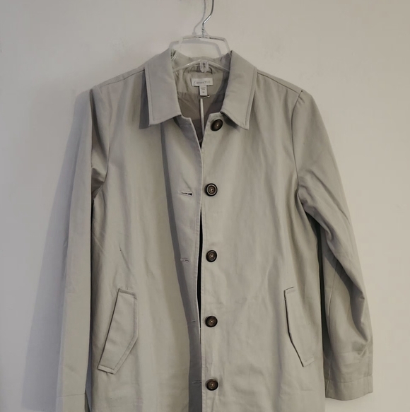 Garnet Hill Jackets & Blazers - Garnet Hill 100% Organic Cotton Tailored Trench Coat Size: 6 Color: Khaki